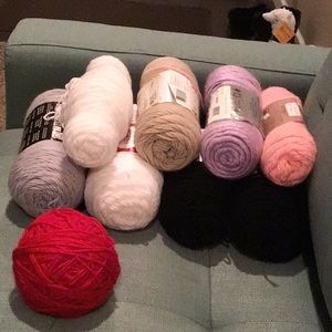 9 skeins of yarn